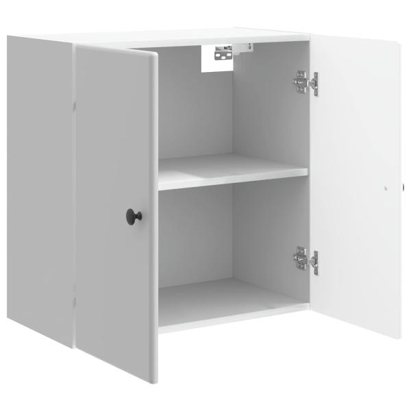 Wandschrank 59 x 31 x 60 cm Holzwerkstoff Hochglanz Weiß