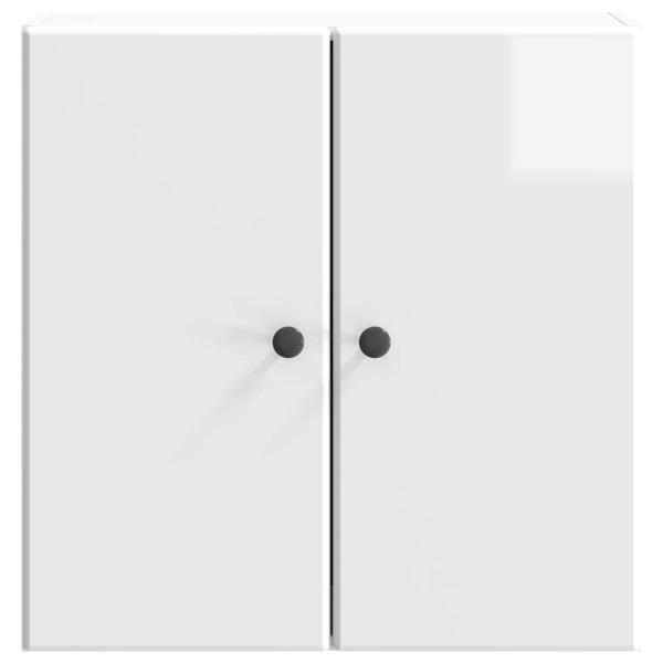 Wandschrank 59 x 31 x 60 cm Holzwerkstoff Hochglanz Weiß
