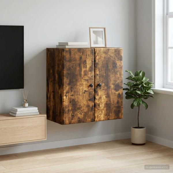 ARDEBO.de - Wandschrank 59 x 31 x 60 cm Holzwerkstoff Räuchereiche
