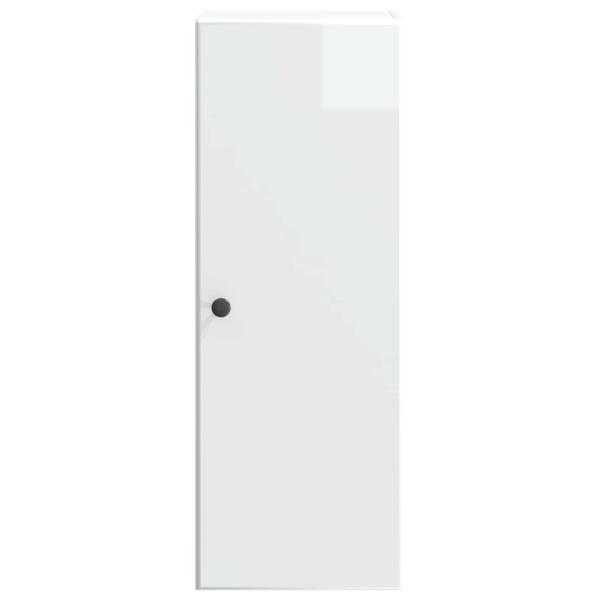 Wandschrank 33 x 34,5 x 90 cm Holzwerkstoff Hochglanz Weiß