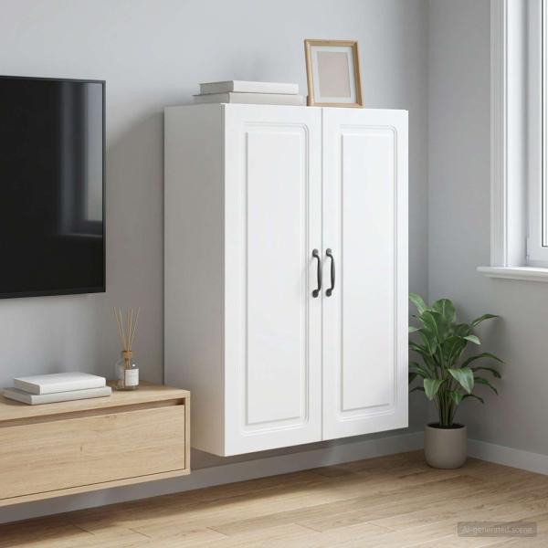 ARDEBO.de - Wandschrank 66 x 34,5 x 90 cm Holzwerkstoff Weiß