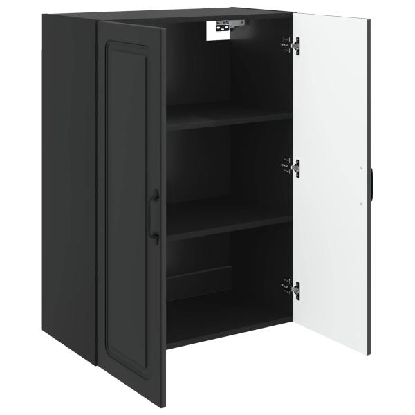 Wandschrank 66 x 34,5 x 90 cm Holzwerkstoff Schwarz
