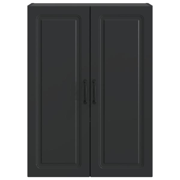 Wandschrank 66 x 34,5 x 90 cm Holzwerkstoff Schwarz