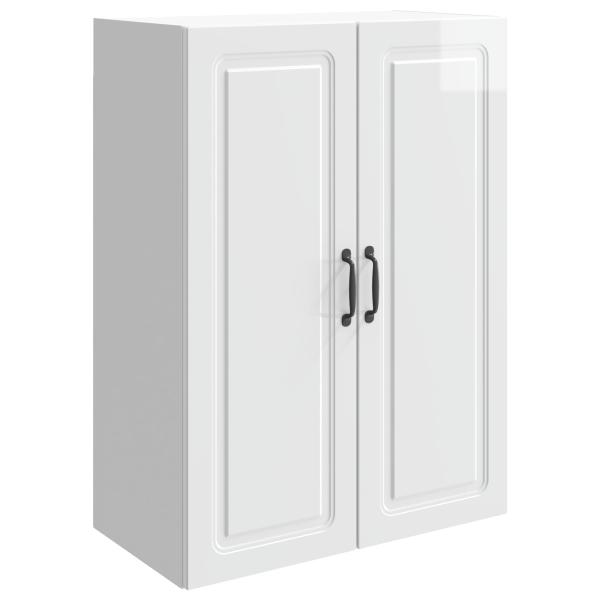 Wandschrank 66 x 34,5 x 90 cm Holzwerkstoff Hochglanz Weiß