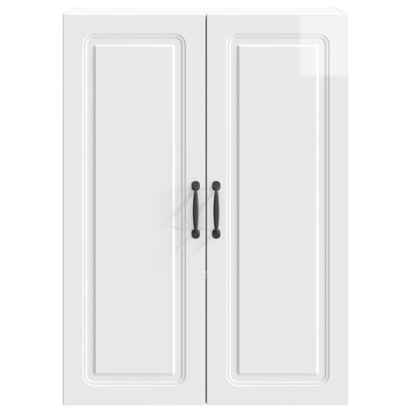 Wandschrank 66 x 34,5 x 90 cm Holzwerkstoff Hochglanz Weiß
