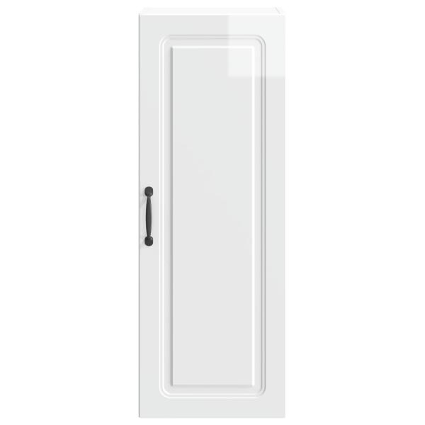 Wandschrank 33 x 34,5 x 90 cm Holzwerkstoff Hochglanz Weiß