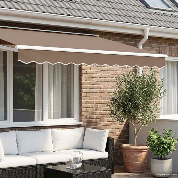 ARDEBO.de - Ersatzvolant für Markise für 3 m Taupe Polyester