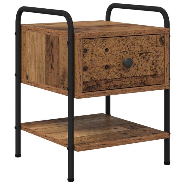Nachttisch 2 Stk. Altholz 35 x 36,5 x 47 cm Holzwerkstoff