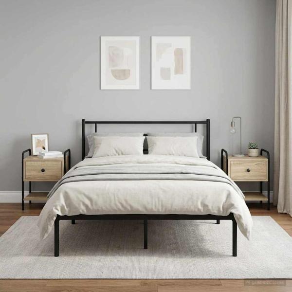 ARDEBO.de - Nachttisch 2 Stk. Sonoma-Eiche 35 x 36,5 x 47 cm Holzwerkstoff