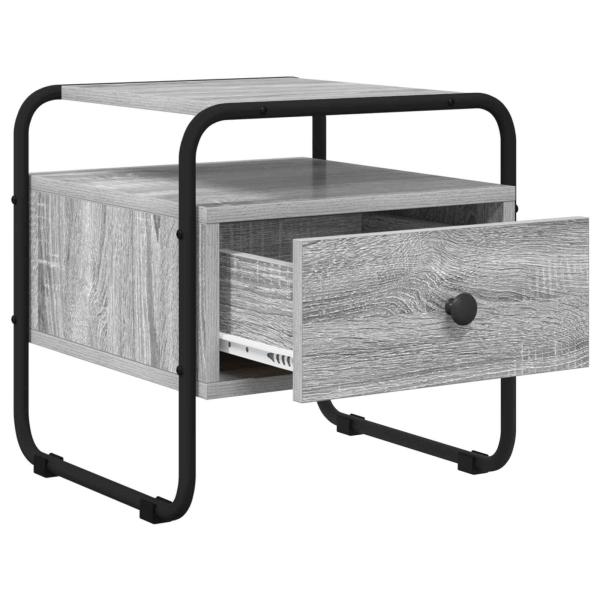 Nachttisch Grau Sonoma 40 x 39,5 x 40 cm Holzwerkstoff