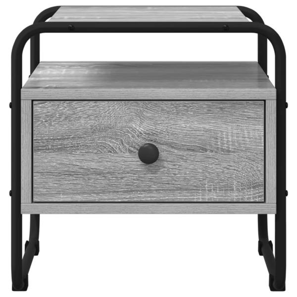 Nachttisch Grau Sonoma 40 x 39,5 x 40 cm Holzwerkstoff