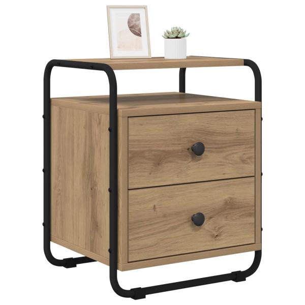 Nachttisch 2 Stk. Artisan-Eiche Holzwerkstoff
