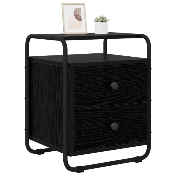 Nachttisch 2 Stk. Schwarze Eiche Holzwerkstoff