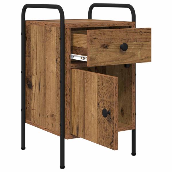 Nachttisch 2 Stk. Altholz 35 x 36,5 x 61 cm Holzwerkstoff
