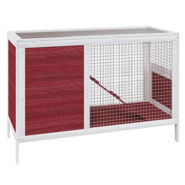 Kaninchenstall Mokka 103x44x69,5 cm Massivholz Kiefer