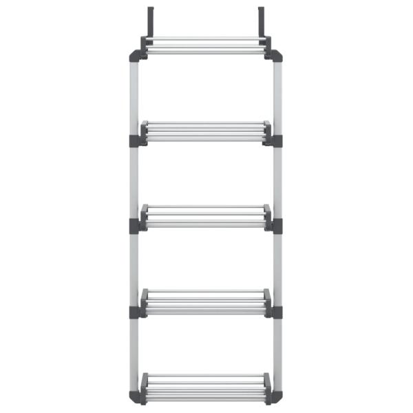 Tür-Organizer mit 5 Ablagen 52x20x135 cm Aluminium