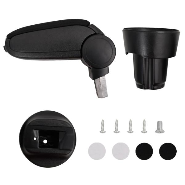 ARDEBO.de - Auto-Armlehne Schwarz 13x33x(33?49) cm ABS