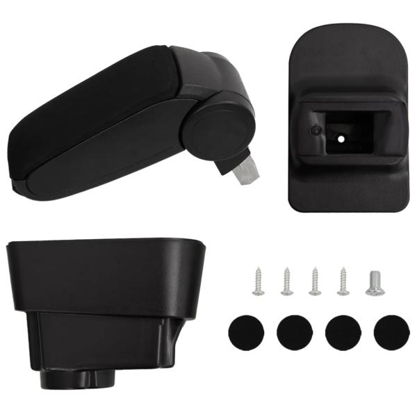 ARDEBO.de - Auto-Armlehne Schwarz 11x35x(32?49) cm ABS