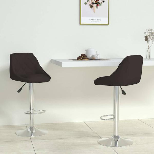 ARDEBO.de - Barhocker 2 Stk. Schwarz Kunstleder