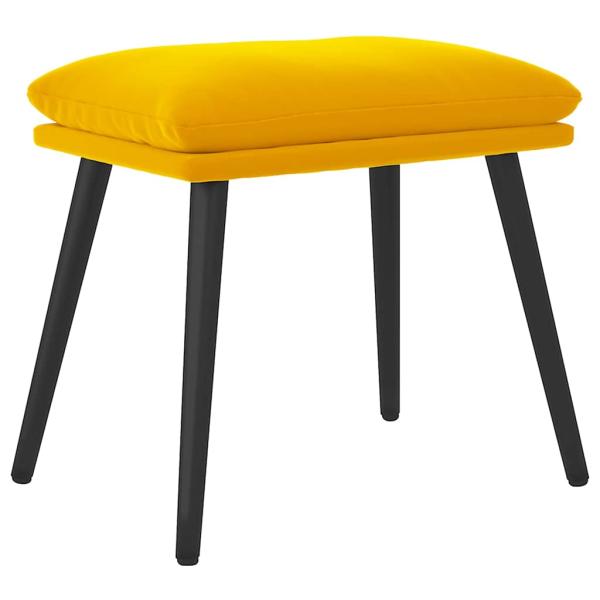 Fußhocker Senfgelb 45x29,5x35 cm Samt