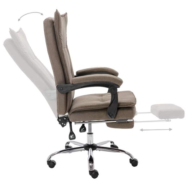 Bürostuhl Taupe Stoff
