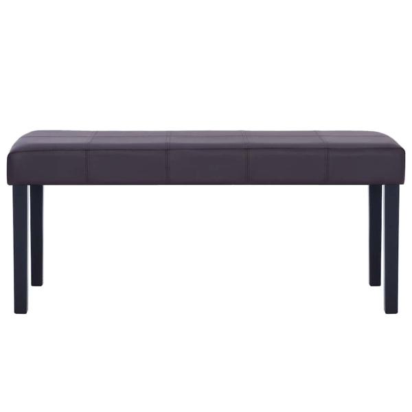 Sitzbank 106 cm Braun Kunstleder