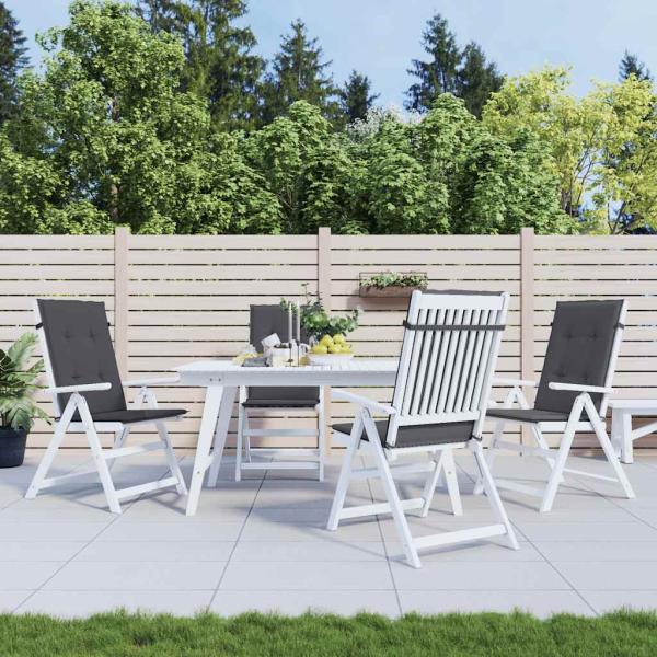ARDEBO.de - Gartenstuhlauflagen für Hochlehner 4 Stk. Anthrazit 120x50x3 cm