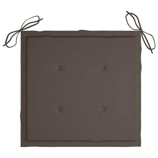 Gartenstuhl-Kissen 4 Stk. Taupe 40x40x3 cm Oxford-Gewebe