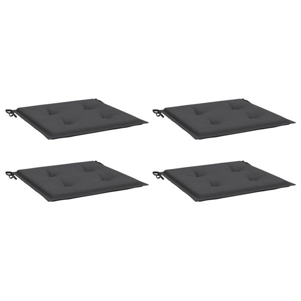 Gartenstuhl-Kissen 4 Stk. Anthrazit 40x40x3 cm Oxford-Gewebe