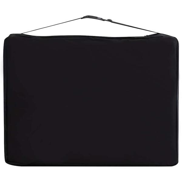 Massageliege Klappbar 3-Zonen Aluminiumgestell Schwarz Beige