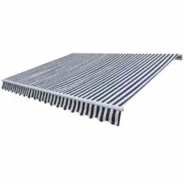 ARDEBO.de - Gelenkarmmarkise Motorisiert 600 cm Blau/Weiß