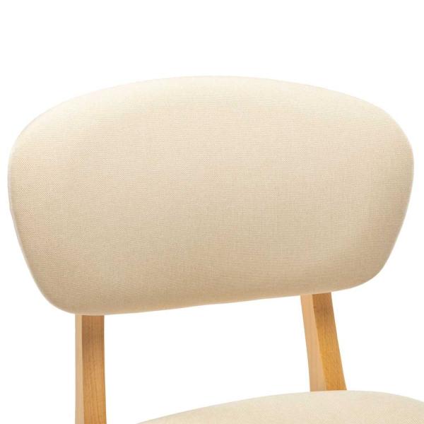 Barhocker 2 Stk. Creme Stoff