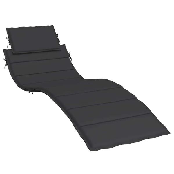 Sonnenliegen-Auflage Schwarz 186x58x4 cm Oxford-Gewebe