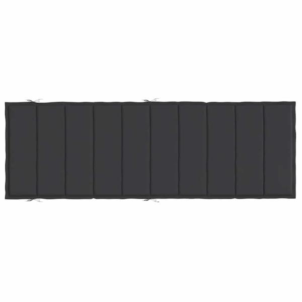 Sonnenliegen-Auflage Schwarz 186x58x4 cm Oxford-Gewebe