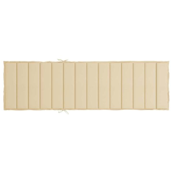 Sonnenliegen-Auflage Beige 200x70x3 cm Oxford-Gewebe
