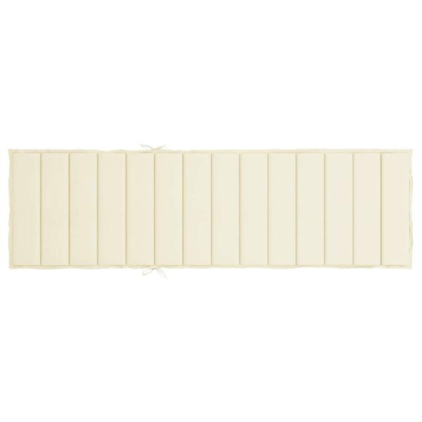 Sonnenliegen-Auflagen Oxford Stoff (100% Polyester) Creme