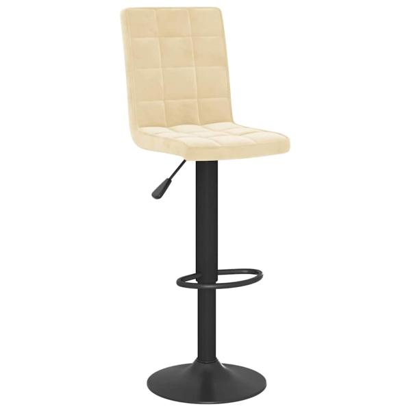 Barhocker 2 Stk. Creme Samt
