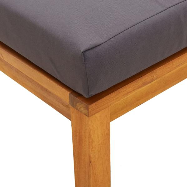 Gartenhocker mit Kissen 2 Stk. 40x40x34 cm Massivholz Akazie