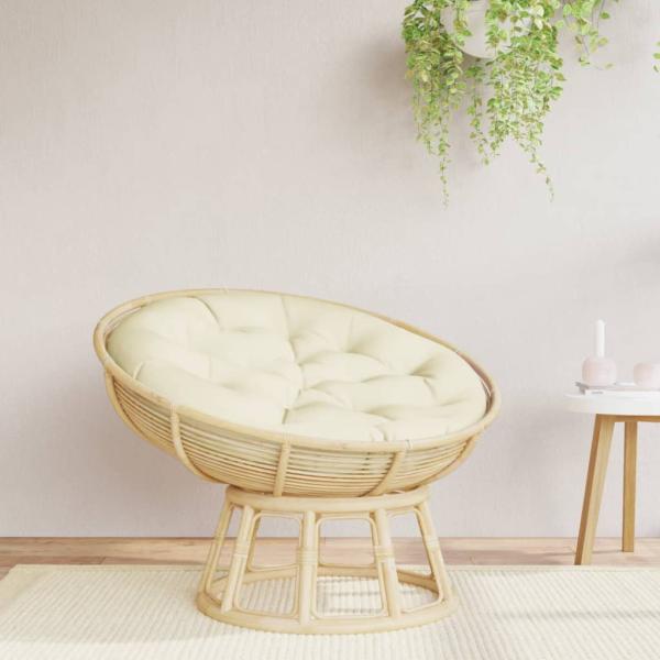 ARDEBO.de - Kissen Rund Creme Ø 100x11 cm Oxford-Gewebe