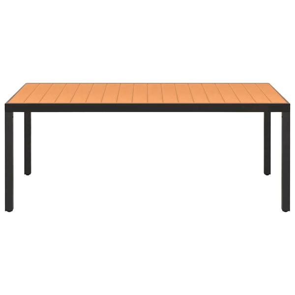 9-tlg. Garten-Essgruppe Aluminium Schwarz