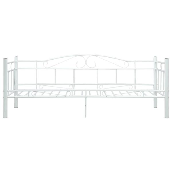 Tagesbett-Rahmen Weiß Metall 90×200 cm