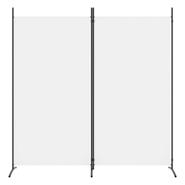 2-tlg. Paravent Wei? 175x180 cm Stoff