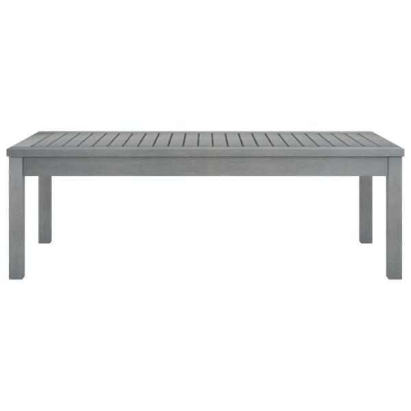 Couchtisch 100x50x33 cm Grau Massivholz Akazie