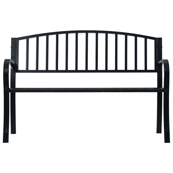 Gartenbank 125 cm Schwarz Stahl