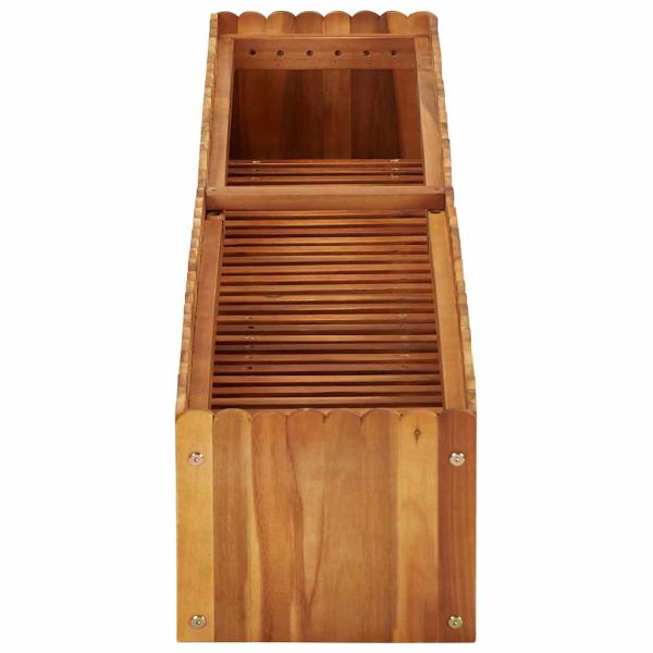 Garten-Hochbeet 150x30x25 cm Massivholz Akazie