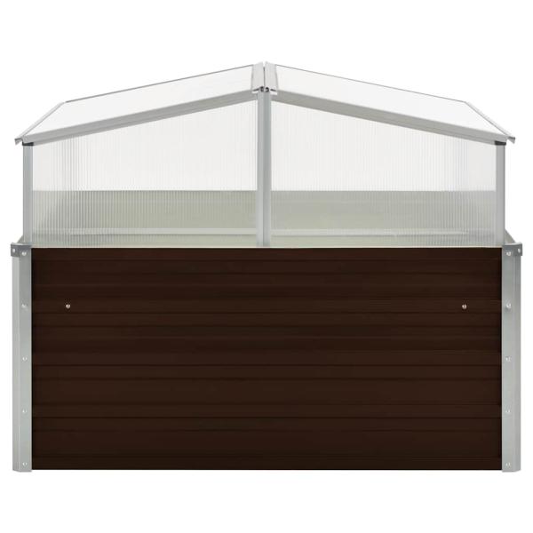 Gewächshaus Braun 100 x 100 x 85 cm Verzinkter Stahl