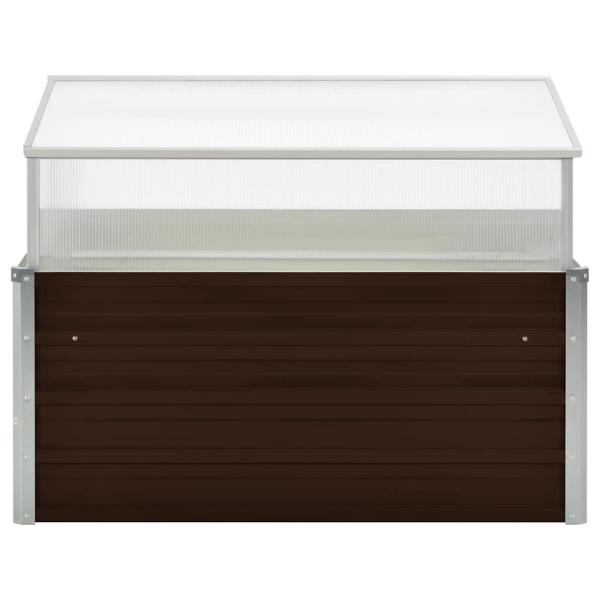 Gewächshaus Braun 100 x 100 x 85 cm Verzinkter Stahl