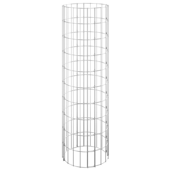 Gabionen-Säule Rund Verzinkter Stahl Ø30x100 cm