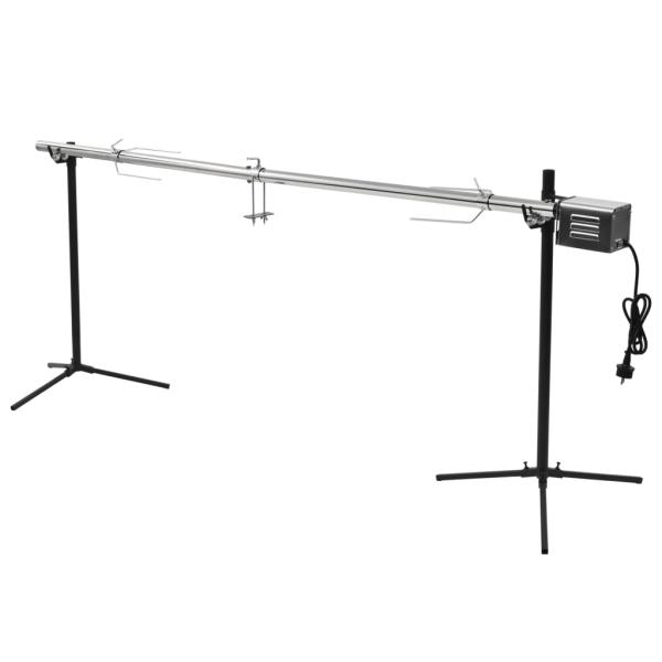 Automatischer Grillspieß mit Motor Edelstahl 207×45×81 cm