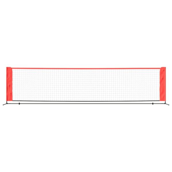 Tennisnetz Schwarz und Rot 400x100x87 cm Polyester